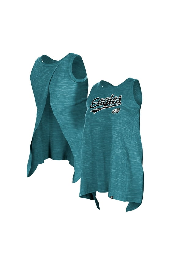 Women's New Era Midnight Green Philadelphia Eagles Space Dye Active Tank Top
