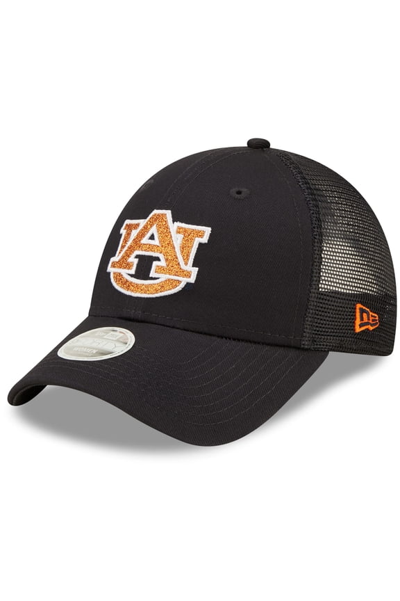 Women's New Era Navy Auburn Tigers 9FORTY-Logo Spark Trucker Snapback Hat