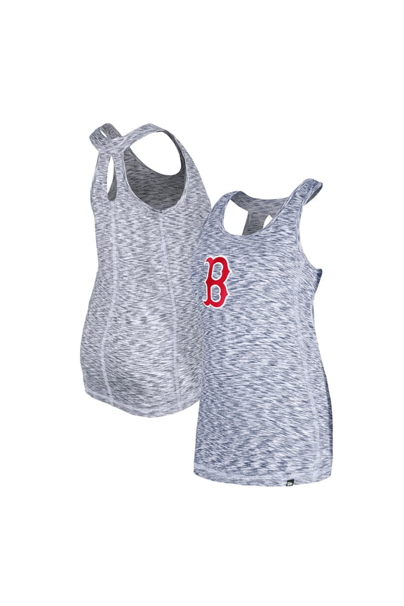 Women's New Era Navy Boston Red Sox Space Dye Keyhole Back Tank Top