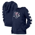 thumbnail image 1 of Women's New Era Navy Brooklyn Nets 2021/22 City Edition Pullover Hoodie, 1 of 5