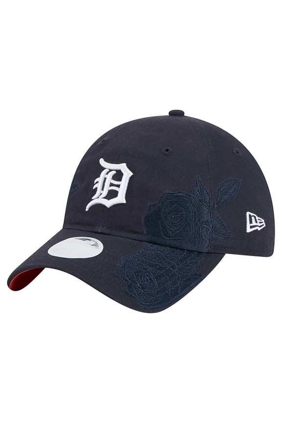 Women's New Era Navy Detroit Tigers Roses 9TWENTY Adjustable Hat