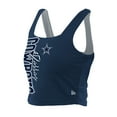 thumbnail image 1 of Women's New Era Navy/Gray Dallas Cowboys Reversible Cropped Sport Classics Tank Top, 1 of 7