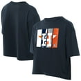 thumbnail image 1 of Women's New Era Navy Houston Astros Boxy Foil Logo T-Shirt, 1 of 5