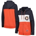 thumbnail image 1 of Women's New Era Navy Houston Astros Color Block Full-Zip Hoodie Jacket, 1 of 3