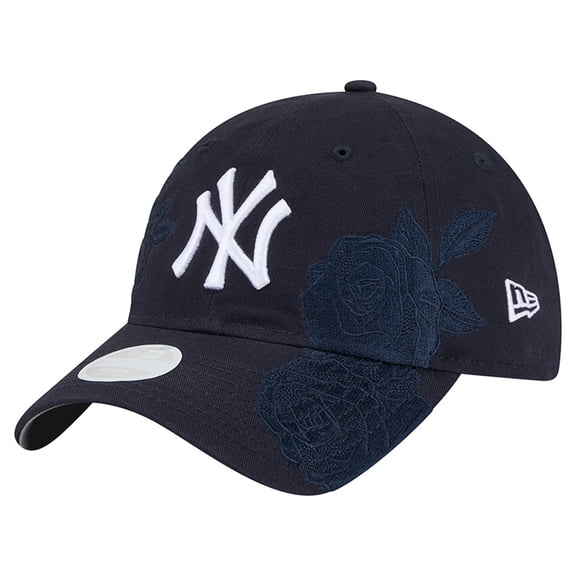 Women's New Era Navy New York Yankees Roses 9TWENTY Adjustable Hat