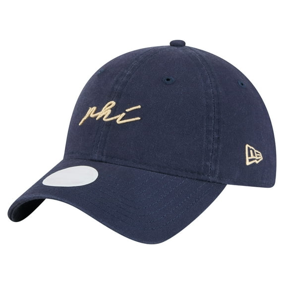 Women's-New Era Navy Philadelphia Union Script 9TWENTY Adjustable Hat