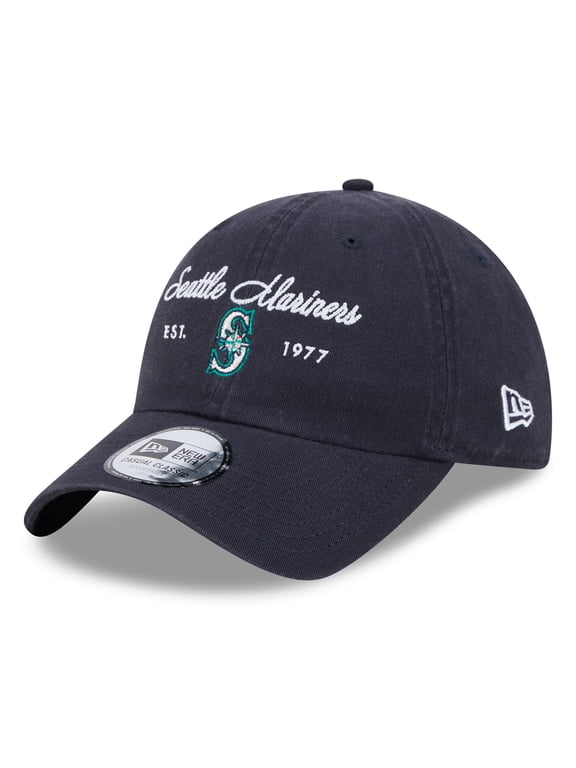 Women's New Era Navy Seattle Mariners Script Casual Classic Adjustable Hat