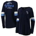 thumbnail image 1 of Women's New Era  Navy Tennessee Titans Athletic Varsity Lightweight Lace-Up Long Sleeve T-Shirt, 1 of 3