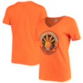 thumbnail image 1 of Women's New Era Orange San Francisco Giants Spring Training Circle V-Neck T-Shirt, 1 of 3