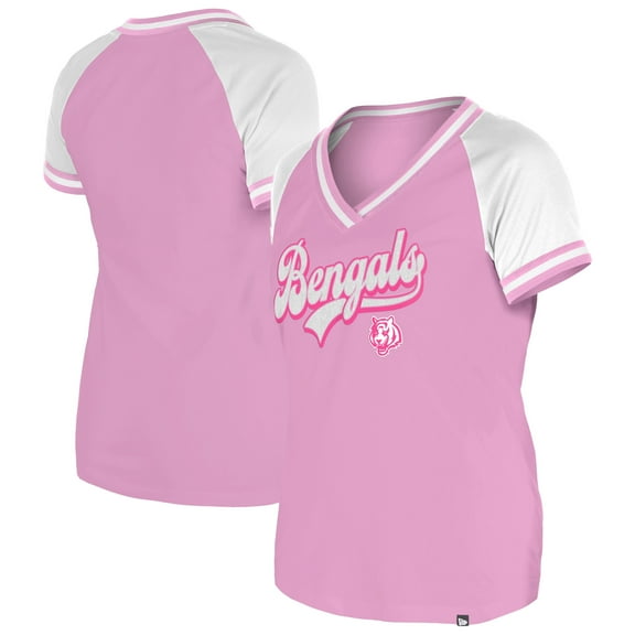 Women's New Era Pink Cincinnati Bengals Mommy & Me V-Neck T-Shirt
