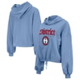thumbnail image 1 of Women's New Era Powder Blue Washington Wizards 2024/25 City Edition Cropped Pullover Hoodie, 1 of 5
