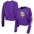 thumbnail image 1 of Women's New Era Purple Minnesota Vikings Crop Long Sleeve T-Shirt, 1 of 3