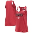 thumbnail image 1 of Women's New Era Red Atlanta Hawks Scoop-Neck Racerback Tank Top, 1 of 3