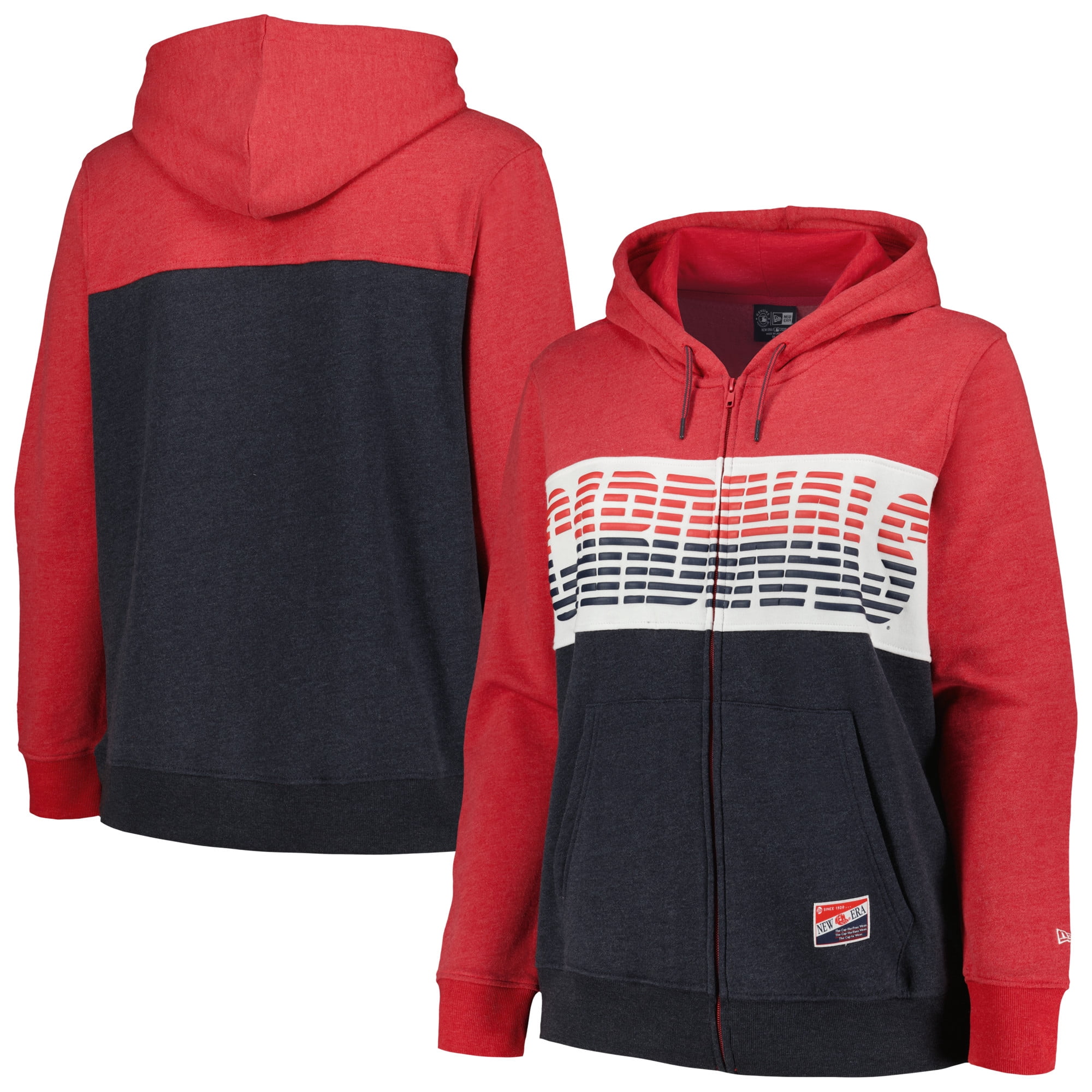 Women's New Era Red St. Louis Cardinals Plus Size Color Block Full-Zip ...