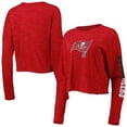 thumbnail image 1 of Women's New Era Red Tampa Bay Buccaneers Crop Long Sleeve T-Shirt, 1 of 3
