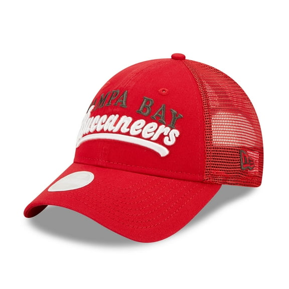 Women's New Era Red Tampa Bay Buccaneers Team Trucker 9FORTY Snapback Hat