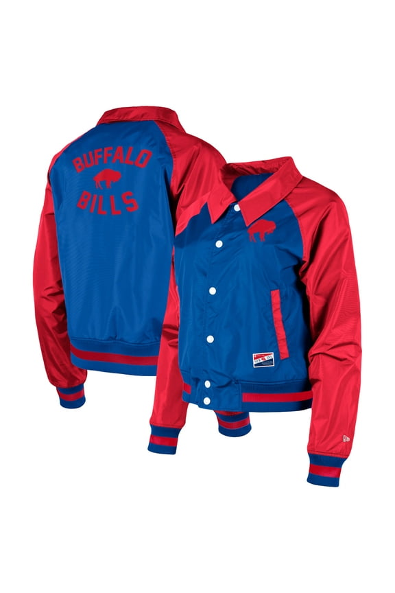 Women's New Era Royal Buffalo Bills Coaches Raglan Full-Snap Jacket