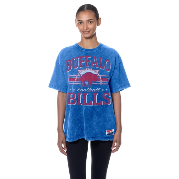 Women's New Era  Royal Buffalo Bills Throwback Oversized T-Shirt