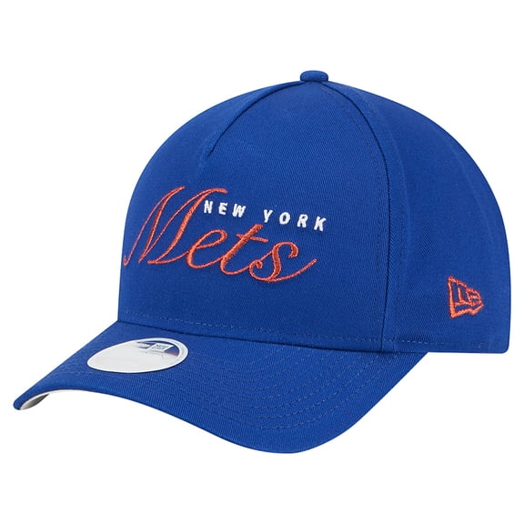 Women's New Era Royal New York Mets Metallic A-Frame 9FORTY Adjustable Hat