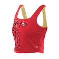 thumbnail image 1 of Women's New Era Scarlet/Black San Francisco 49ers Reversible Cropped Sport Classics Tank Top, 1 of 7