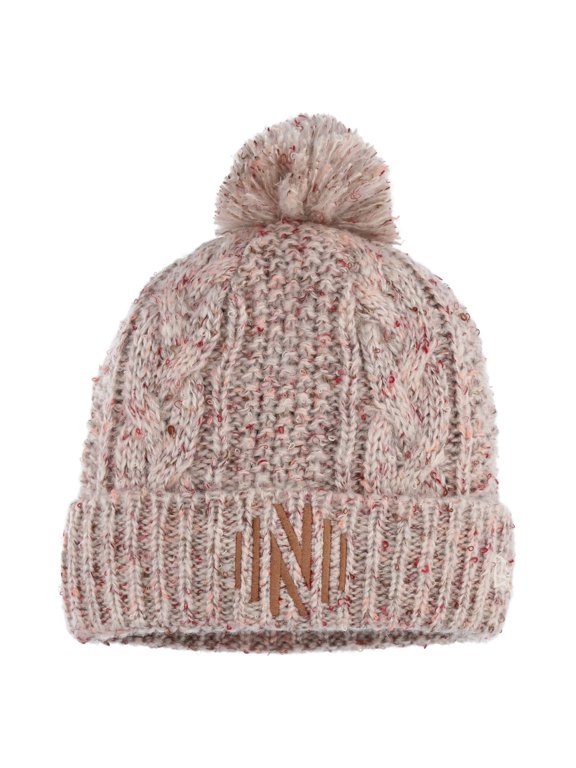 Women's New Era Tan Nashville SC Cuffed Knit Hat with Pom