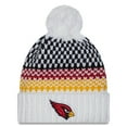 thumbnail image 1 of Women's New Era  White Arizona Cardinals 2023 Sideline Cuffed Knit Hat with Pom, 1 of 2