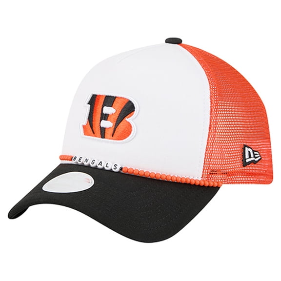 Women's New Era White/Black Cincinnati Bengals Friendship Bracelet 9FORTY Adjustable Hat