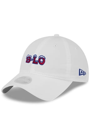 Women's New Era-White Buffalo Bills 2025 Rivalries Collection Pony Tail Adjustable Hat