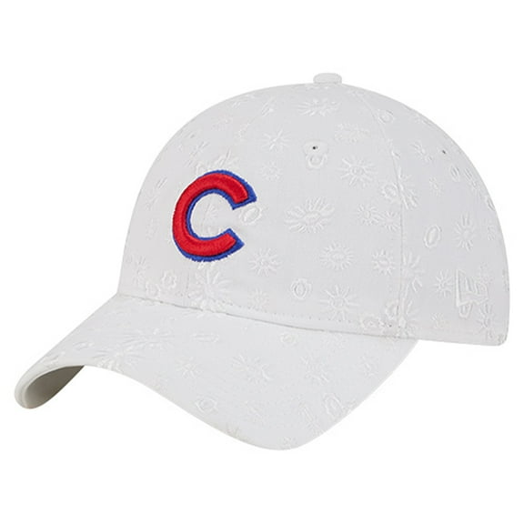 Women's New Era White Chicago Cubs Floral Mesh 9TWENTY Adjustable Hat