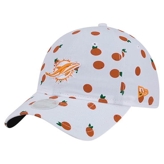 Women's New Era White Miami Dolphins Fruit Pattern 9TWENTY Adjustable Hat
