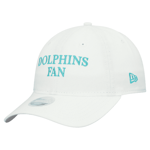 Women's New Era White Miami Dolphins Team Fan 9TWENTY Adjustable Hat