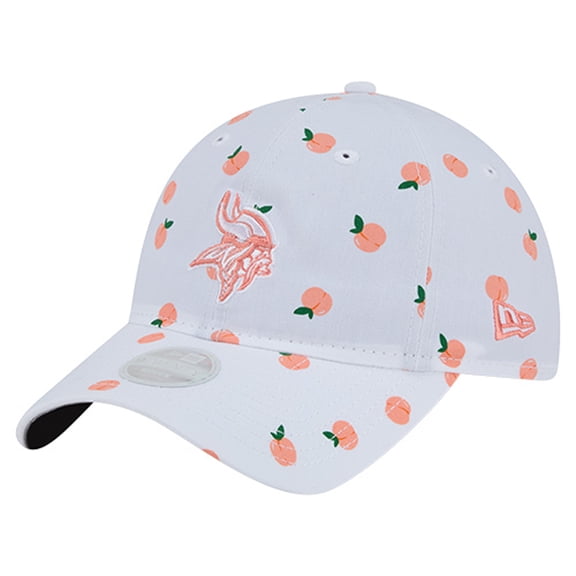 Women's New Era  White Minnesota Vikings Fruit Pattern 9TWENTY Adjustable Hat