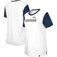 thumbnail image 1 of Women's New Era  White/Navy Denver Broncos Third Down Colorblock T-Shirt, 1 of 3