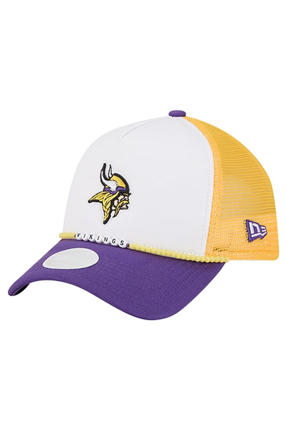 Women's New Era White/Purple Minnesota Vikings Friendship Bracelet 9FORTY Adjustable Hat