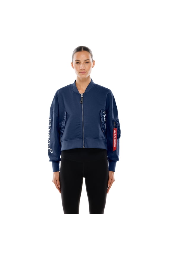 Women's New Era x Alpha Industries Navy New York Yankees Cropped Full-Zip Jacket