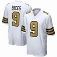 thumbnail image 1 of Women's New Orleans Brees 9 White Alternate Stitched T-Shirts Sports Player Game Top, Medium, 1 of 1