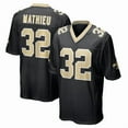 thumbnail image 1 of Women's New Orleans Mathieu 32 Black Stitched T-Shirts Sports Player Game Top, XX-Large, 1 of 1