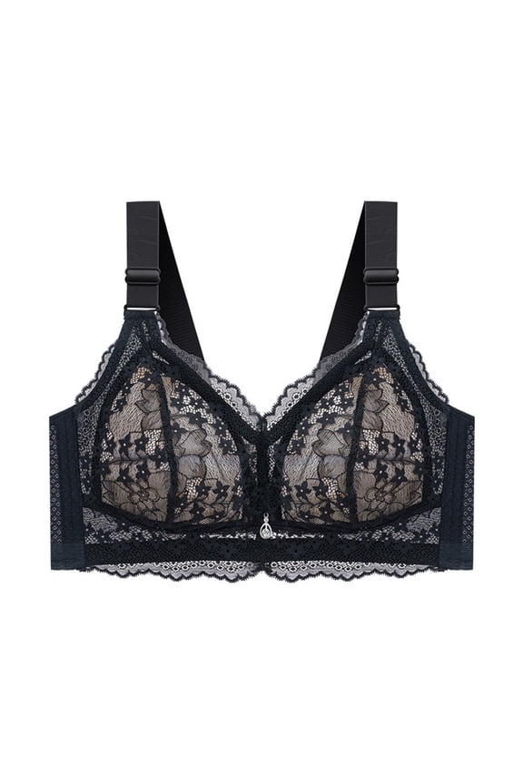 Women's New Pattern Ribless Jacquard Bra - Comfortable, Adjustable Strap, Polyester, Multiple Sizes, for Daily Wear