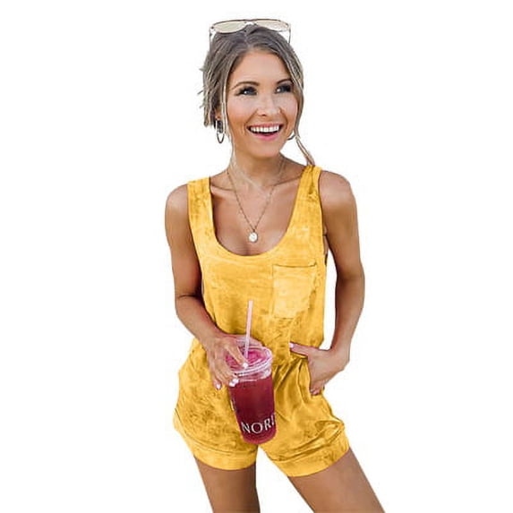 Women's New Popular Solid Color Tight One-Piece Shorts Casual Pants