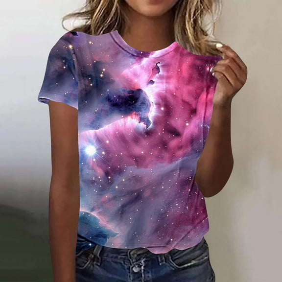 Women's New Short-sleeved Round Head Set Casual Printed Fashion