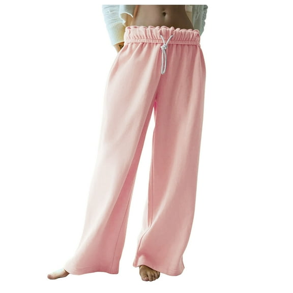 Women's New Straight Leg Casual Lounge Sweatpants Comfortable Stretchy Soft Athletic Relaxed Fit Trousers for Everyday Wear