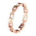 thumbnail image 1 of Womens Ring Fashion Rectangular Chain Ring Titanium Steel Electroplated High Quality Design New Appearance for Women, 1 of 4