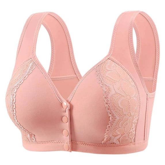 Women's New Styling Cup Portable Front Buckle Underwear For Middle And Elderly Women's Thin Underwire Vest Type Mom Bra Large Sports Bra Women Bras Wireless plus Size Cup Sports Bra Workout Sports Bra