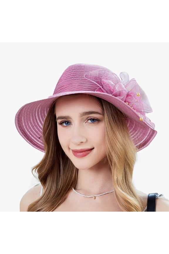 Women's New Summer Fisherman Hat Sun Hat Elegant Temperament Sunshade Hat Large Brim Sunscreen Hat French Hats Teens Christmas Girls Tan Hats for Women Stylish Women Ladies Stretch Hats Sequin Hats