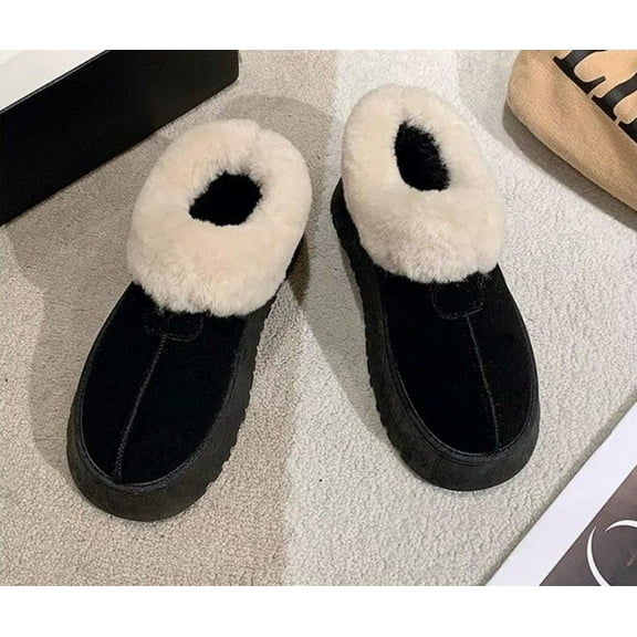 Women's New Thick - Soled Snow Boots - Cozy Fleece - Lined, Fur - Trimmed All - in - One Warm Winter Footwear