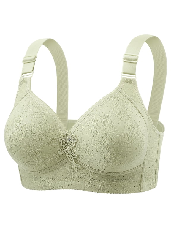 Women's New Underwear Thin Soft And Comfortable Sag No Underwire Retraction Full Cup Bra Underwire Bras for Women Super Bra Light Sports Bras for Women Woman's Bra Bandeau Sports Bras for Women Milk