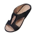 thumbnail image 1 of Women's New Wedge High Heel Fish Mouth Stitched Sandals, 1 of 4
