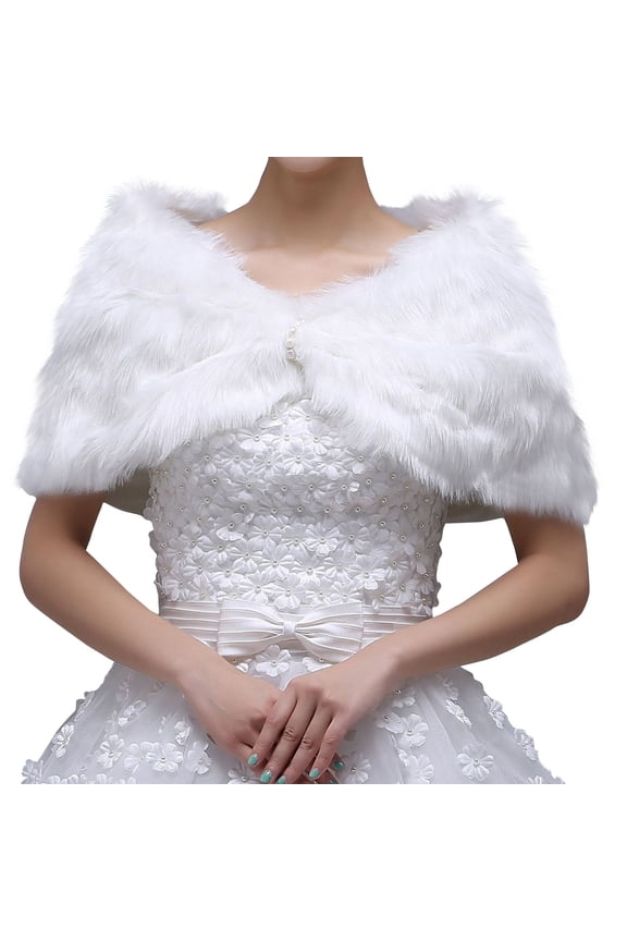 Women's New Winter Cloak Wedding Dress Plush Cloak Bridesmaid Dress Cloak for Special Occasions