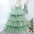 thumbnail image 1 of Women's Niche High End Green Evening Dress, 1 of 5
