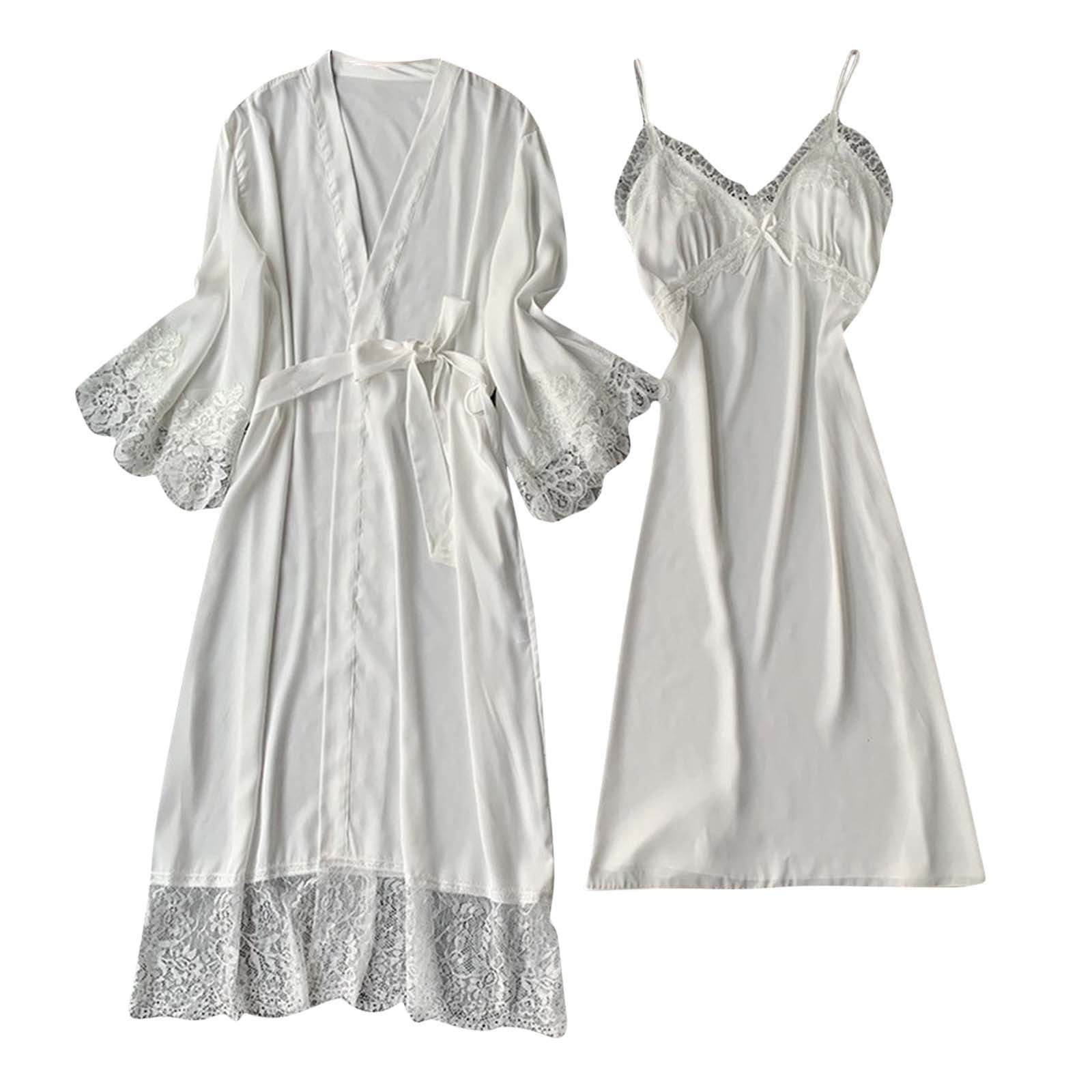 Women s Nightdress Lace Satin Nightgowns Long Chemise Fashion Elegant Add a Long Sleeved Sleeve Nightgown c63cd86b 6997 43dd 90e8 9441f5e477be.ab8eba9b15c0d55d91e8559c55c74789